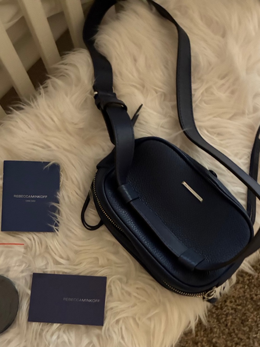 Rebecca Minkoff Blue Blythe Leather Belt Bag/Cross Body - Picture 11 of 16